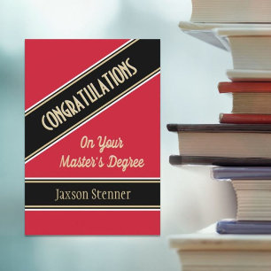 Celebrate! Trendy Master's degree Graduation card