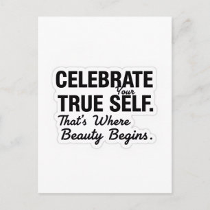 Celebrate True Self Sticker Postcard