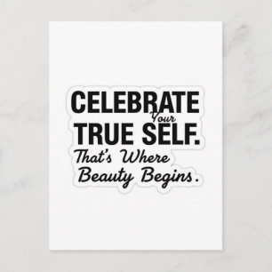 Celebrate True Self Sticker Postcard