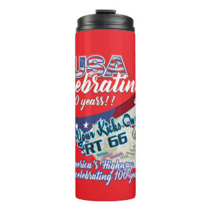 celebrate Usa 250 route66 thermal tumbler