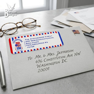 Celebrate USA 250th Independence July 4th Address Return Address Label