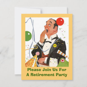 Celebrate w/ Fun Retro Retirement Party Invitation