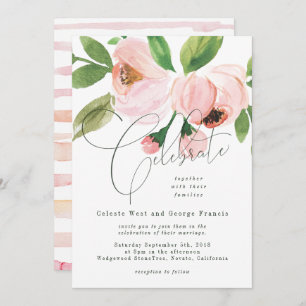celebrate watercolor. invitation