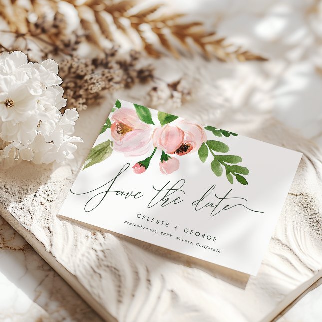 CELEBRATE WATERCOLOR SAVE THE DATE POSTCARD (Creator Uploaded)