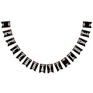 CELEBRATE Wedding Banner with Pink Roses