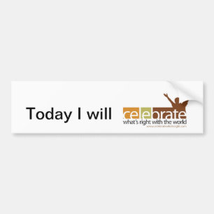 Celebrate What's Right Bumper Sticker