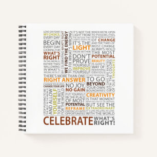 Celebrate What's Right Square Notebook - Lined