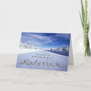 Celebrate winter solstice holiday card