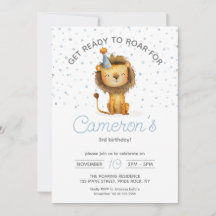 Celebrate with a Roar! Boy's Lion Birthday
