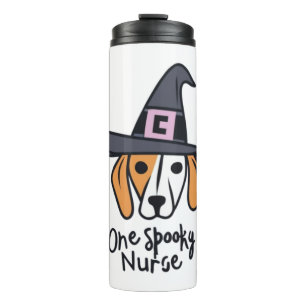Celebrate with Barks and Health One Spooky Nurse D Thermal Tumbler