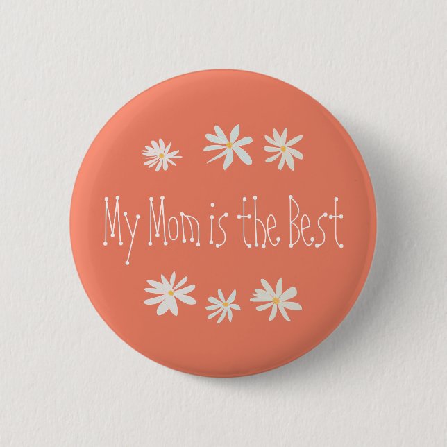 Celebrate with Blooms: Six Daisies 6 Cm Round Badge (Front)
