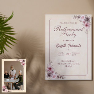 Celebrate with Elegance: Photo Script Retirement  Holiday Card