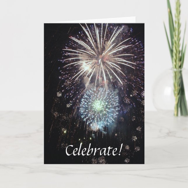 Celebrate With Fireworks! Card (Front)