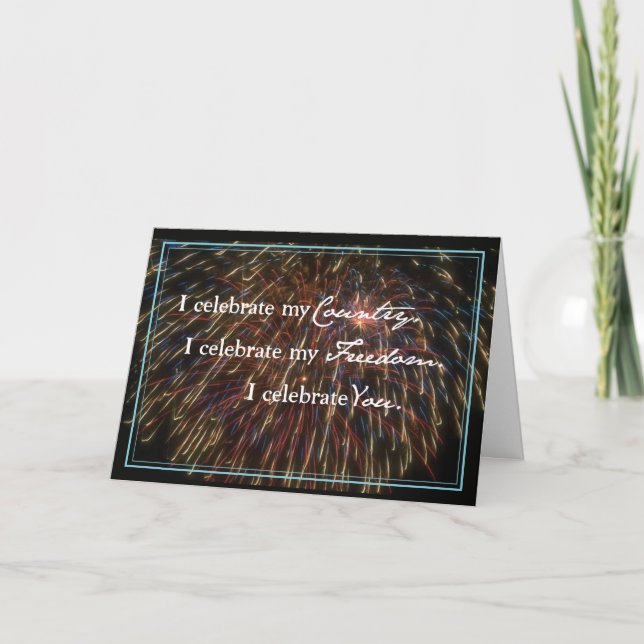 Celebrate with Fireworks Card (Front)