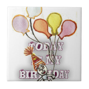 Celebrate with Our Playful Birthday Greeting Happy Tile