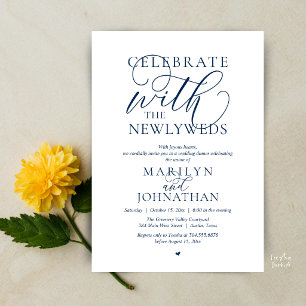Celebrate with the newlyweds, Best Wedding Dinner Invitation