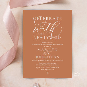 Celebrate with the newlyweds, Best Wedding Dinner Invitation