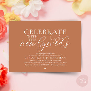 Celebrate with the newlyweds, Best Wedding Dinner Invitation