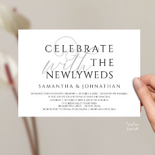 Celebrate with the Newlyweds Elegant Reception Invitation