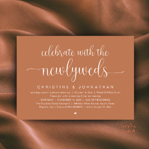Celebrate with the Newlyweds Modern Classy Dinner Invitation