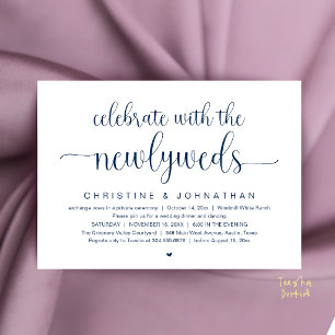 Celebrate with the Newlyweds Modern Classy Dinner Invitation
