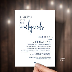 Celebrate With The Newlyweds, Modern Wedding Invitation
