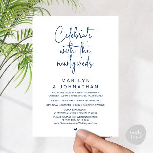 Celebrate With The Newlyweds, Wedding Dinner Invitation
