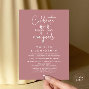 Celebrate With The Newlyweds, Wedding Dinner Invitation