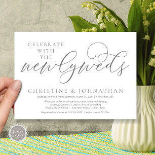 Celebrate with the newlyweds, Wedding Dinner  Invitation