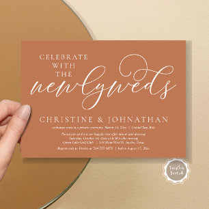 Celebrate with the newlyweds, Wedding Dinner Invitation