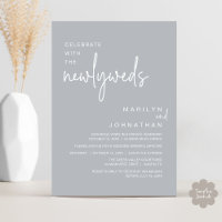 Celebrate With The Newlyweds, Wedding Dinner Party