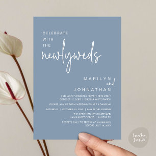 Celebrate With The Newlyweds, Wedding Dinner Party Invitation