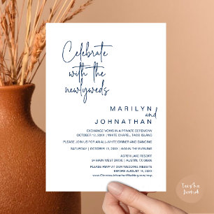 Celebrate With The Newlyweds, Wedding Elopement Invitation