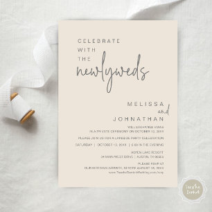 Celebrate With The Newlyweds, Wedding Party Invitation