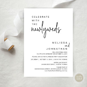 Celebrate With The Newlyweds, Wedding Party Invitation