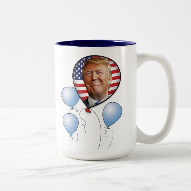 Celebrate with Trump Two-Tone Coffee Mug (Right)