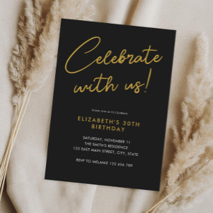Celebrate With Us 30th Birthday Party Invitation