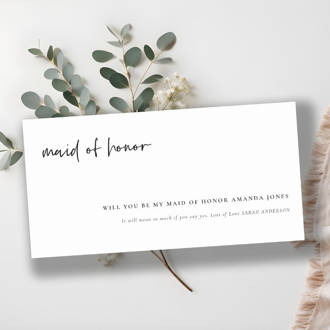 Celebrate With Us Calligraphy Maid of Honor Invite (Creator Uploaded)