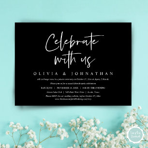 Celebrate with us, Casual Wedding Elopement Party Invitation