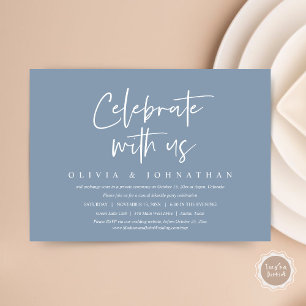 Celebrate with us, Casual Wedding Elopement Party Invitation