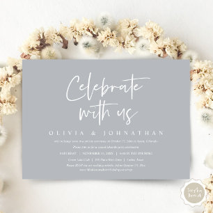 Celebrate with us, Casual Wedding Elopement Party Invitation