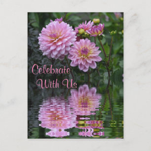 "Celebrate With Us" Dahlia Invitation Postcard