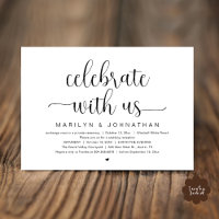 Celebrate With Us Elegant Wedding Reception Dinner