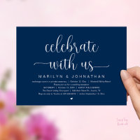 Celebrate With Us Elegant Wedding Reception Dinner
