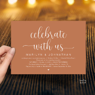 Celebrate With Us Elegant Wedding Reception Dinner Invitation