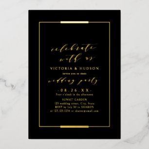 Celebrate With Us! Gold Framed Elegance Wedding