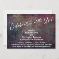 Celebrate with Us Handwriting Multicolored Grunge