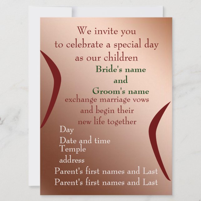 Celebrate with Us Invitation (Front)