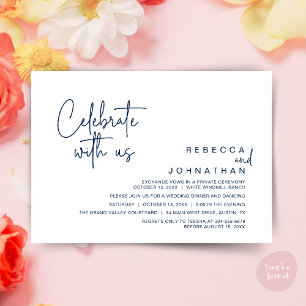 Celebrate with us, Modern Boho Wedding Reception  Invitation