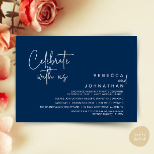 Celebrate with us, Modern Boho Wedding Reception  Invitation